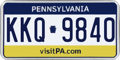 PA license plate KKQ9840