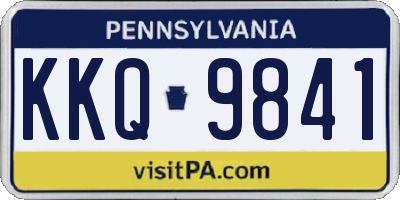 PA license plate KKQ9841