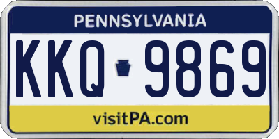 PA license plate KKQ9869