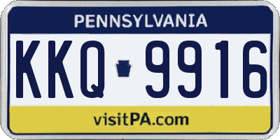 PA license plate KKQ9916