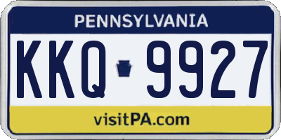 PA license plate KKQ9927