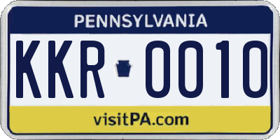 PA license plate KKR0010