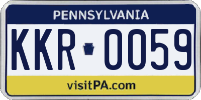 PA license plate KKR0059