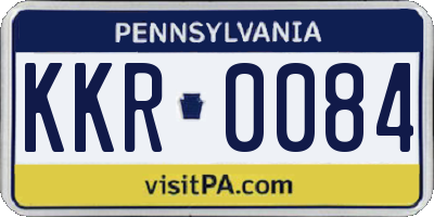 PA license plate KKR0084