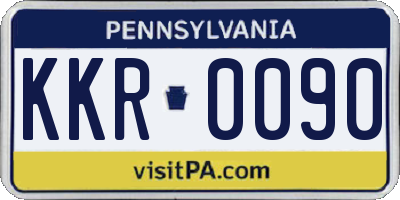 PA license plate KKR0090