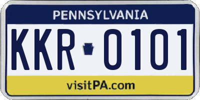 PA license plate KKR0101