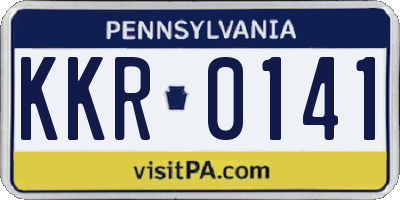 PA license plate KKR0141