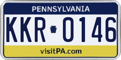 PA license plate KKR0146
