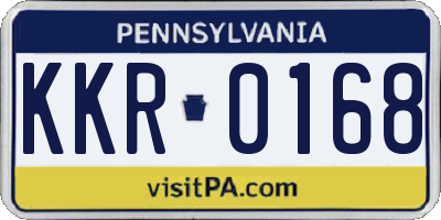 PA license plate KKR0168
