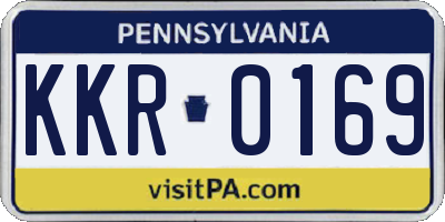 PA license plate KKR0169