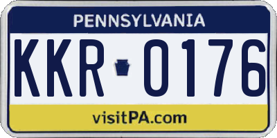 PA license plate KKR0176