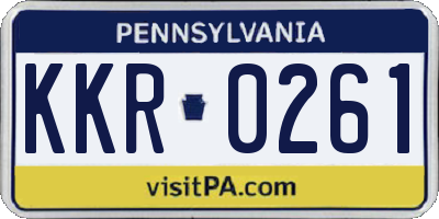PA license plate KKR0261