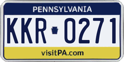 PA license plate KKR0271