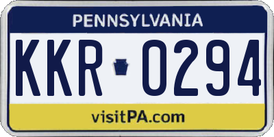 PA license plate KKR0294