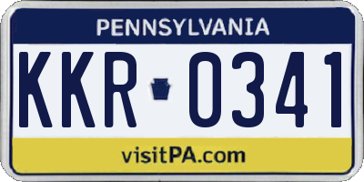 PA license plate KKR0341