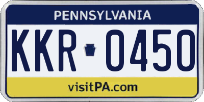 PA license plate KKR0450