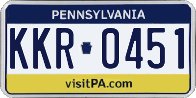 PA license plate KKR0451