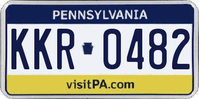 PA license plate KKR0482