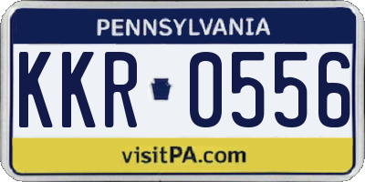 PA license plate KKR0556