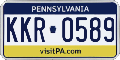 PA license plate KKR0589