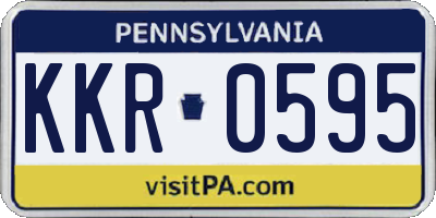 PA license plate KKR0595