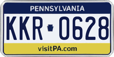 PA license plate KKR0628