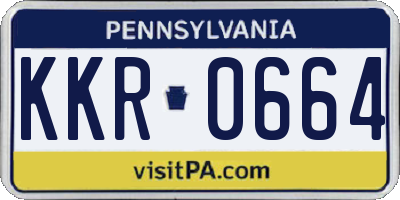 PA license plate KKR0664