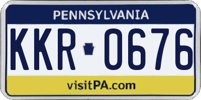 PA license plate KKR0676