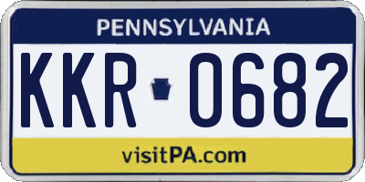 PA license plate KKR0682