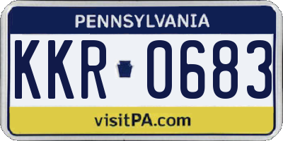 PA license plate KKR0683