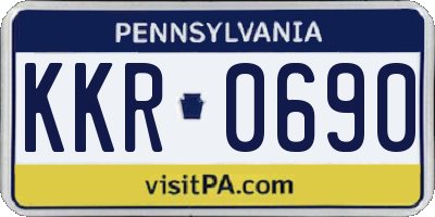 PA license plate KKR0690