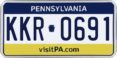 PA license plate KKR0691