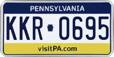 PA license plate KKR0695