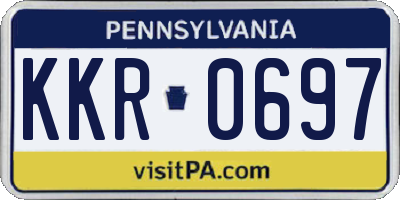 PA license plate KKR0697