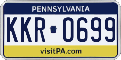 PA license plate KKR0699