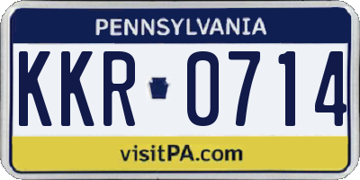 PA license plate KKR0714