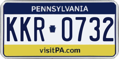 PA license plate KKR0732