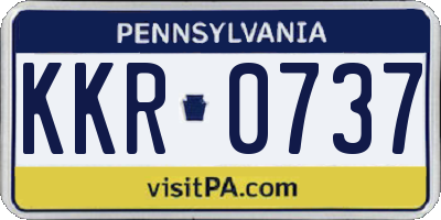 PA license plate KKR0737