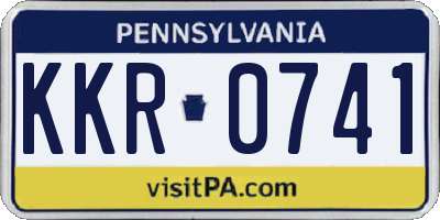 PA license plate KKR0741