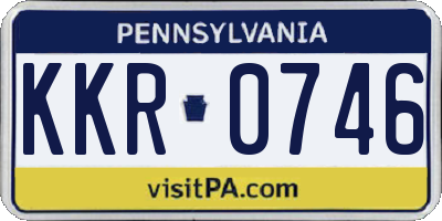 PA license plate KKR0746
