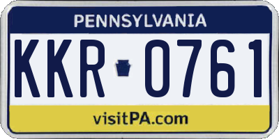 PA license plate KKR0761