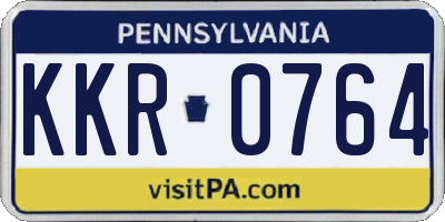 PA license plate KKR0764
