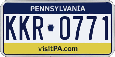 PA license plate KKR0771