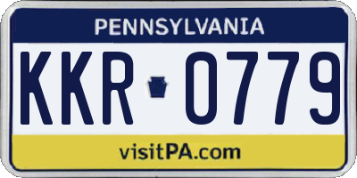 PA license plate KKR0779