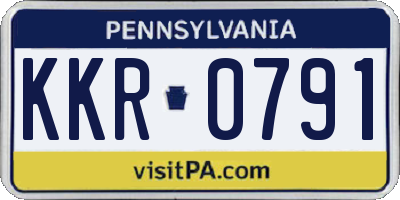 PA license plate KKR0791