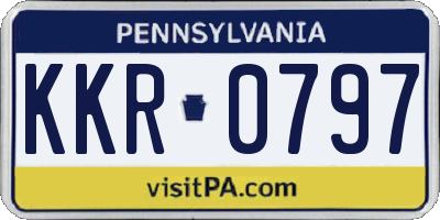 PA license plate KKR0797
