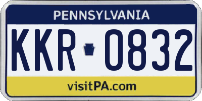 PA license plate KKR0832