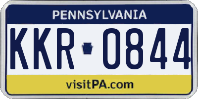 PA license plate KKR0844