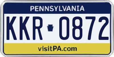 PA license plate KKR0872