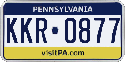 PA license plate KKR0877